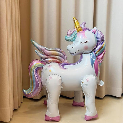 Self-Standing Unicorn Balloons for Girls Birthday Decorations Rainbow Unicorn - Image 4