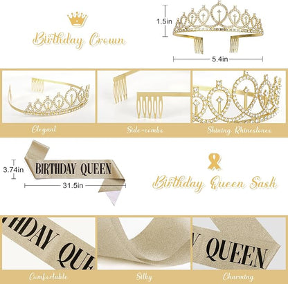 Amandir White and Gold Birthday Decorations - Image 4