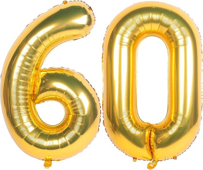 40 Inch gold Number Balloons 60 Helium Foil Mylar Balloon | Birthday Party by Exquisitehighqualitypartydecorationstomeetyoureveryneed%EF%BC%81