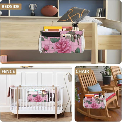 Bedside Caddy Metal Frame Hanging Organizer Bunk Bed Dorm Accessories Hook And - Image 8