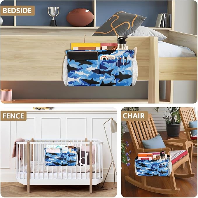 Bedside Caddy Hanging Bunk Bed Caddy Bed Organizer Hanging Pocket - Image 8