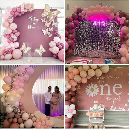 Dusty Pink Balloon Garland Double Stuffed Blush Pink Balloons Baby Pink Latex - Image 6