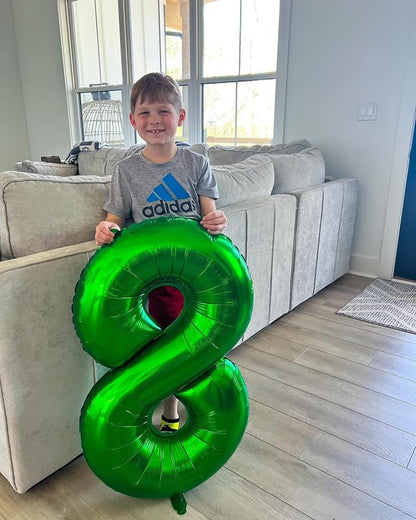 5 Balloon - Green Birthday Number Balloons, 40 Inch Decorations Men Women | - Image 8