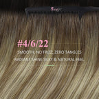 YoungSee Tape in Extensions Balayage Tape in Hair Extensions Human Hair Ombre Dark Brown to Brown with Blonde Tapes on Hair Extension 20pcs Real Hair 22In Long Hair Extension 50g for Parties