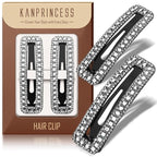 Rhinestone and Crystal Hair Clips 2-Pack, Sparkly Barrettes & Elegant Bling Accessories for Women & Girls(Set5)
