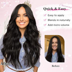 Clip in Hair Extensions for Women, 20 Inch Dark Brown Hair Extensions Clip Ins Wavy Curly, 8PCS Synthetic Airy and breathable Hairpieces for Women
