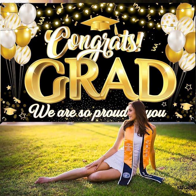 KatchOn Congrats Grad Banner 72x44 Inch | Congrats Grad We are So Proud of You - Image 7