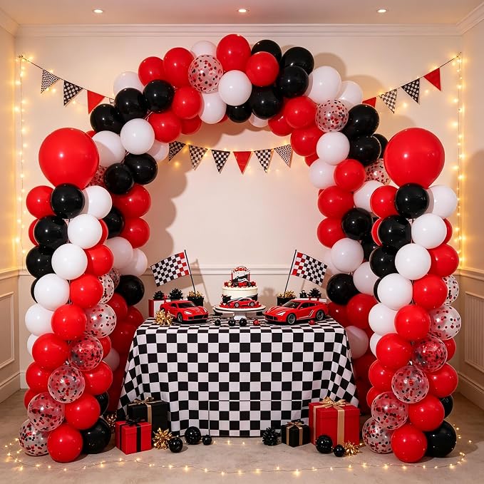 Red and Black White Balloon Column Stand Kit Set of 2 - Image 8