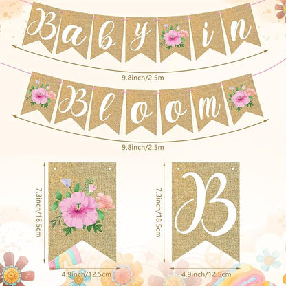 Baby in Bloom Banner Floral Baby Shower Banner Flower Bady Shower Party - Image 2