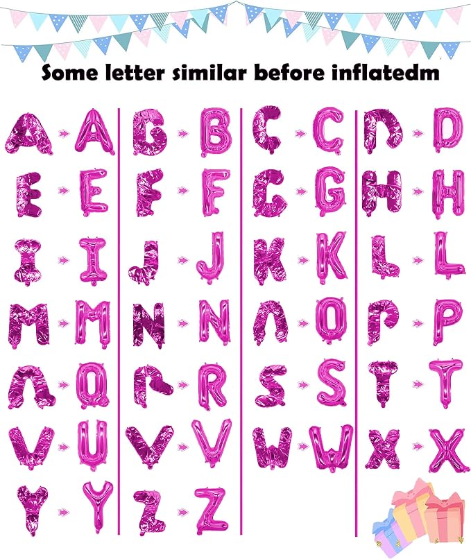Letter Balloons Foil Mylar Wedding Birthday Bridal Shower Anniversary - Image 3