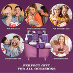 Bath Basket Spa Kit Spa Gifts for Women, Luxury Bath and Body Basket Set 10pcs Self Care Kit Lavender Scent Birthday Gifts Skin Care Set, Christmas Gifts for Women, Beauty kits Bridal Shower