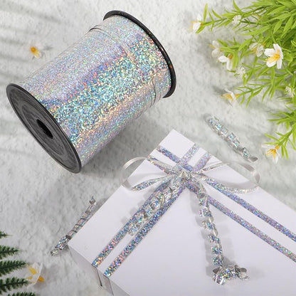 500 Yards Laser Silver Curling Ribbon, 1/5 Inch Wide Shining Metallic Ribbons - Image 4