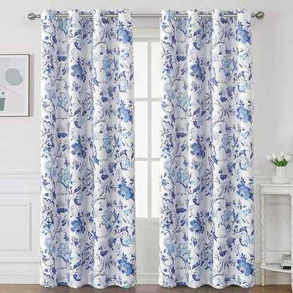 H.VERSAILTEX Blackout Curtains 84 Inch Length 2 Panels Set Floral Print Curtain - Image 2