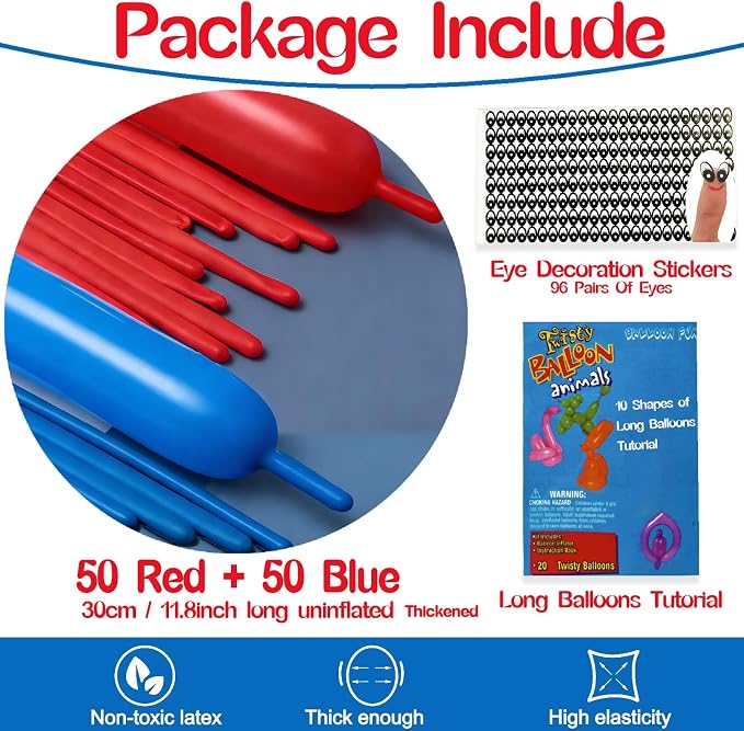 260 Balloons Red Dark Blue - Image 2