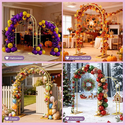 2 Pack Metal Wedding Arch Backdrop Stand - Image 3