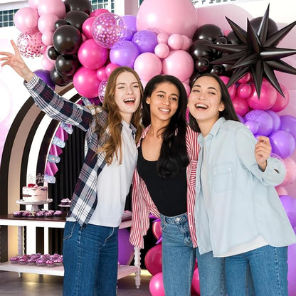 Hot Pink and Purple Balloon Arch Kit - Image 5