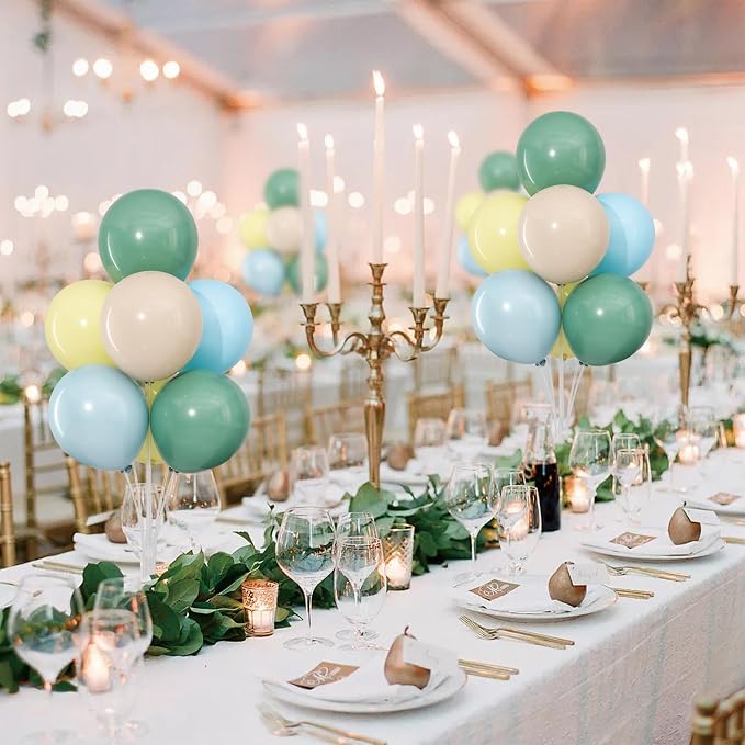 4 Sets Sage Green Dusty Blue Yellow Balloons Stand - Image 9