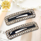 Rhinestone and Crystal Hair Clips 2-Pack, Sparkly Barrettes & Elegant Bling Accessories for Women & Girls(Set6)