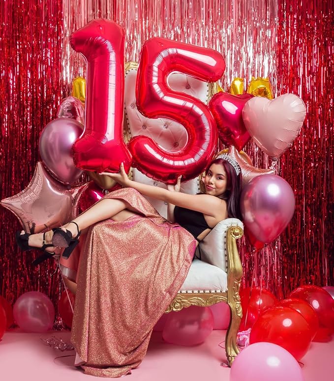 Red Number 5 Balloon 40 Inch - Image 3