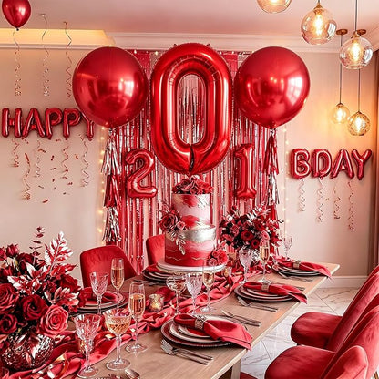 Number Balloons Red Party Balloon - Image 6