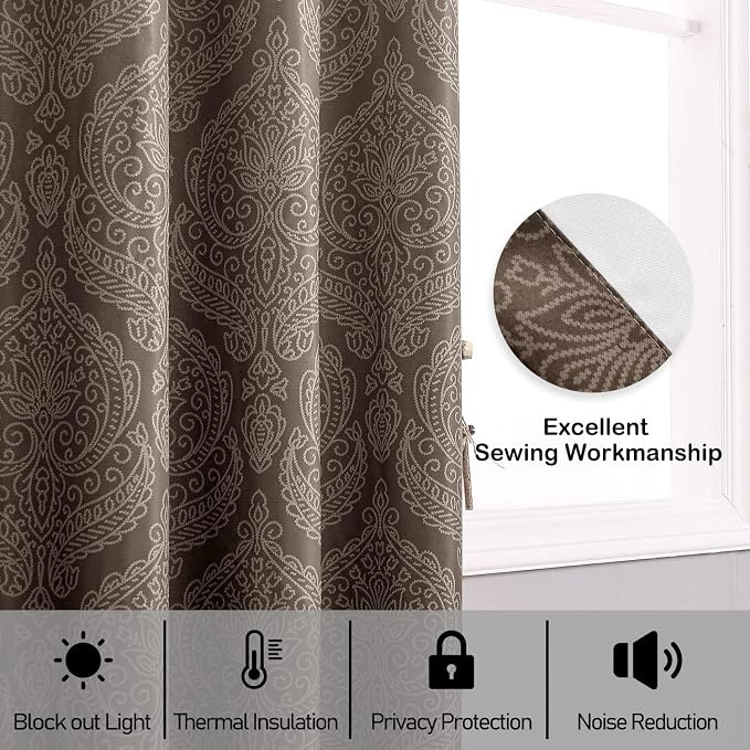 DWCN Extra Long Ombre Blackout Curtains - Image 6