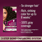 Schwarzkopf Keratin Permanent Hair Dye Cream, 2.6 Rich Soft Black, Professional Quality Color for Up to 100% Gray Coverage, Bond Enforcing System