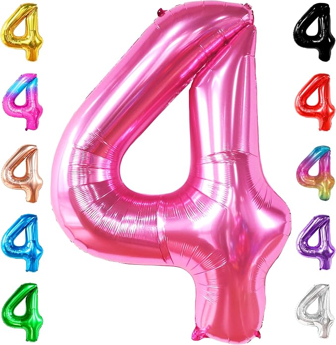 KatchOn Hot Pink 4 Balloon Number by KatchOn