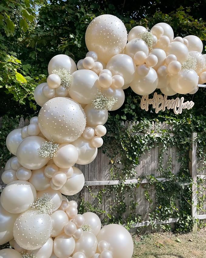 118Pcs Pearl Balloon Garland Arch Kit - Image 4
