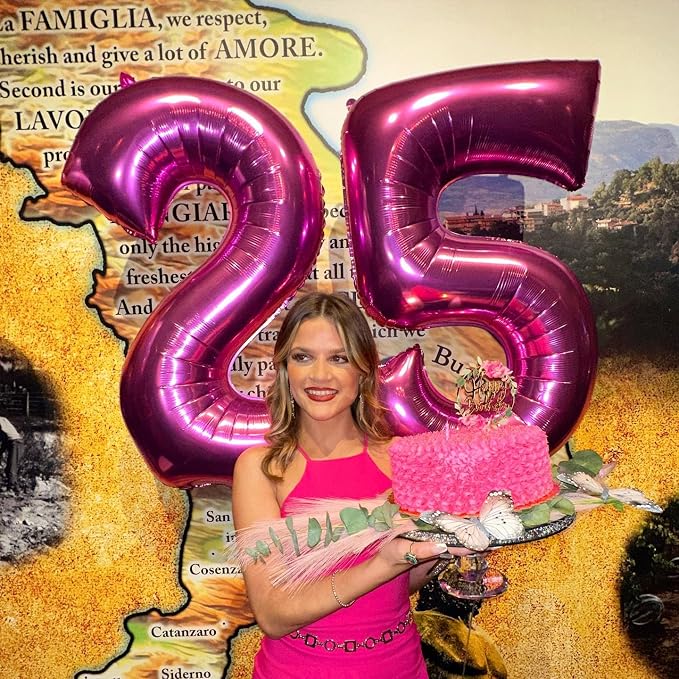 Hot Pink Number 5 Balloon 40 Inch, 5th Birthday Decorations Men Women | Foil - Image 2