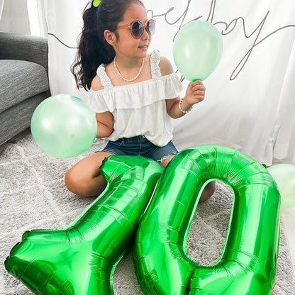 Green Number 1 Balloon 40 Inch, 1st Birthday Party Decorations Men Women | Foil - Image 2