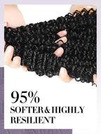 LUVME Curly Clip in Hair Extensions Real Human Hair Kinky Curly Clip ins Full Head with 2 Pack for Women Remy Human Hair Natural Black 270g 14pcs 20Inch