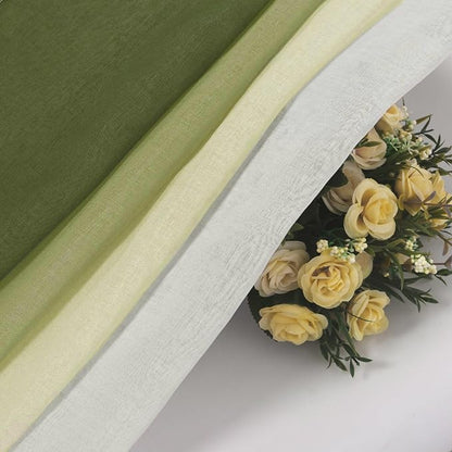 DWCN Olive Green Ombre Sheer Curtains - Image 5