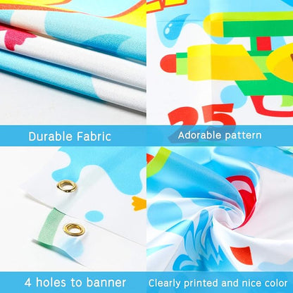 Toss Game Banner for Water Balloons, 4 Score Holes Shooter Target for Water Gun - Image 3