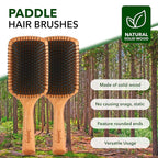 Hair brush for Men and women,Wet Brush with Wooden Handle, Curly Hair brush, Air Cushion Brush, Wooden Paddle for Thick/Thin/Fine, Wet & Dry Styling, Square Large brush