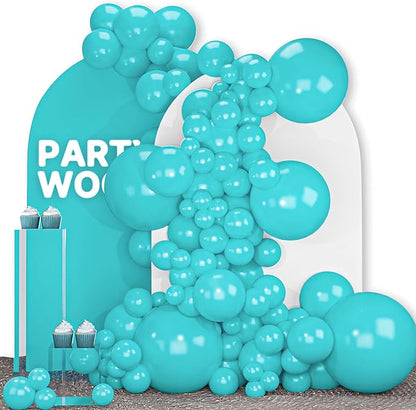 PartyWoo Teal Balloons 100pcs Different Sizes Pack of 18 12 10 5 Inch Turquoise by PartyWoo