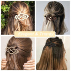 4packs Hair Clips French Hair Barrettes for Women Beige Khaki Brown Black Accessories for Women Girls
