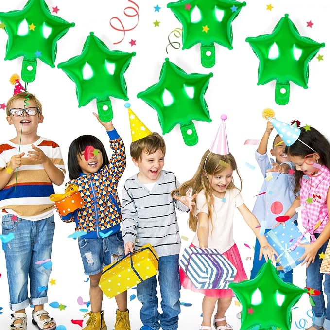 50 Pcs Star Balloons, 10 Inch Green Star Foil Balloons, Stars Shaped Balloon - Image 4
