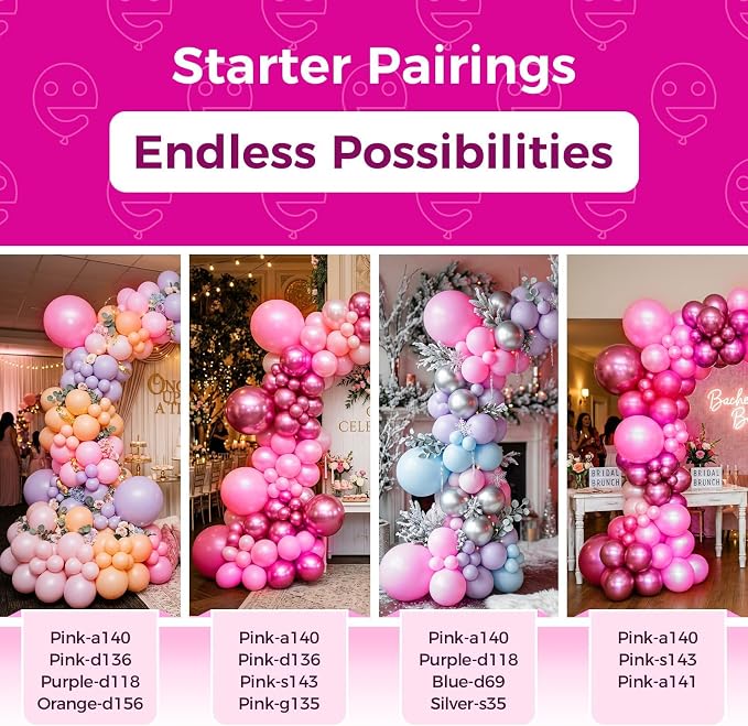Bezente Pearl Pink Balloons Latex Party Balloons 100 Pack 12 inch | Light - Image 4