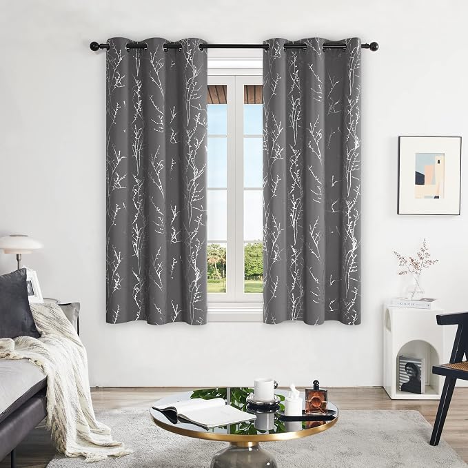 Deconovo Living Room Curtains 54 Inches Long, Thermal Insulated, Room Darkening - Image 2