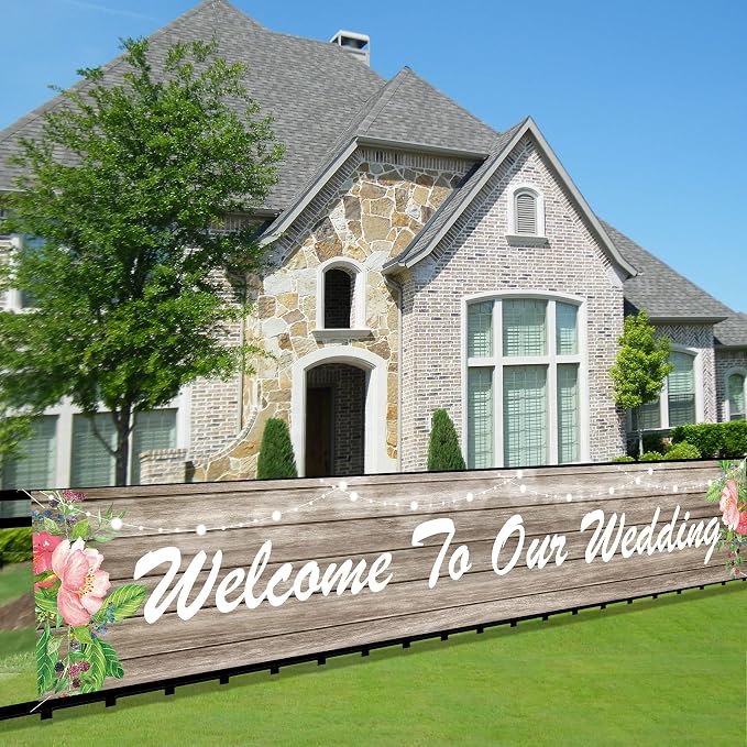 Welcome to Our Wedding Banner by Joyiou
