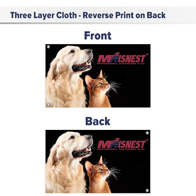 Double Sided Custom Flag 3x5 FT Personalized Outdoor Flags Banners Design Print - Image 6