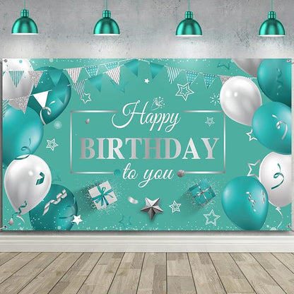 Tatuo Happy Birthday Decorations Backdrop Banner by Tatuo
