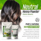 Henna Hair Color, Neutral Henna Powder for Hair Growth 100 Grams, Cassia Obovata Powder, Organic, Dye Free
