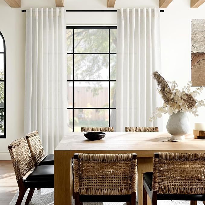 Natural Linen Curtains 108 Inches Long - Image 8