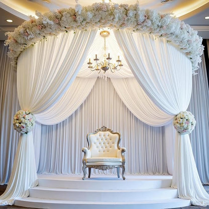 50ft×12ft White Backdrop Curtain - Image 9