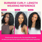 Lashey Seamless Clip in Hair Extensions Human Hair 110g 7pcs Burmese Curly Natural Black 20 Inch Real Human Hair Extensions Clip Ins with Soft PU Weft for Women