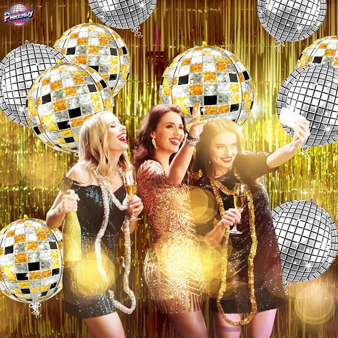 6pcs 22 Inch Multicolor Disco Ball Balloons - Image 7