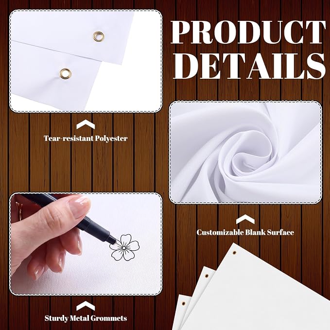 Zonon Large Blank Banners And Signs Polyester Oxford Cloth Sublimation Banner - Image 3