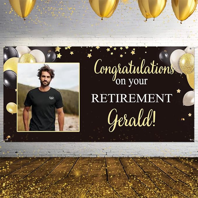 Personalized Retirement Banner, Retirement Party Decorations, Retirement Party - Image 4