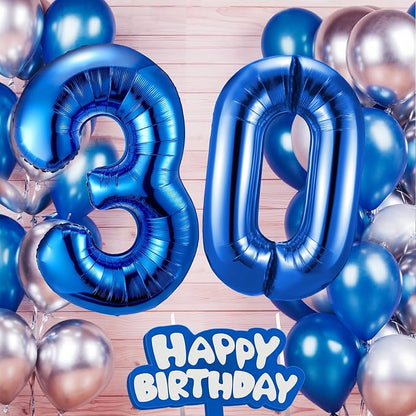 Gejoy 40 Inch Number 30 Balloons Jumbo 30 Foil Giant Number 30 Balloons - Image 5
